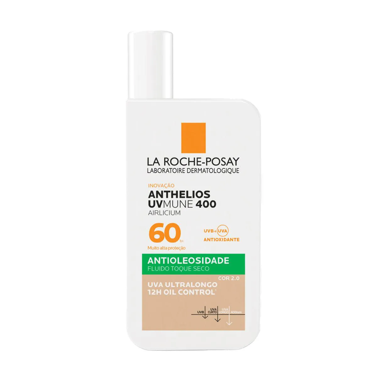 Protetor Solar Facial La Roche-Posay Anthelios UVMune 400 Airlicium Antioleosidade FPS 60 Cor 2.0 40ml