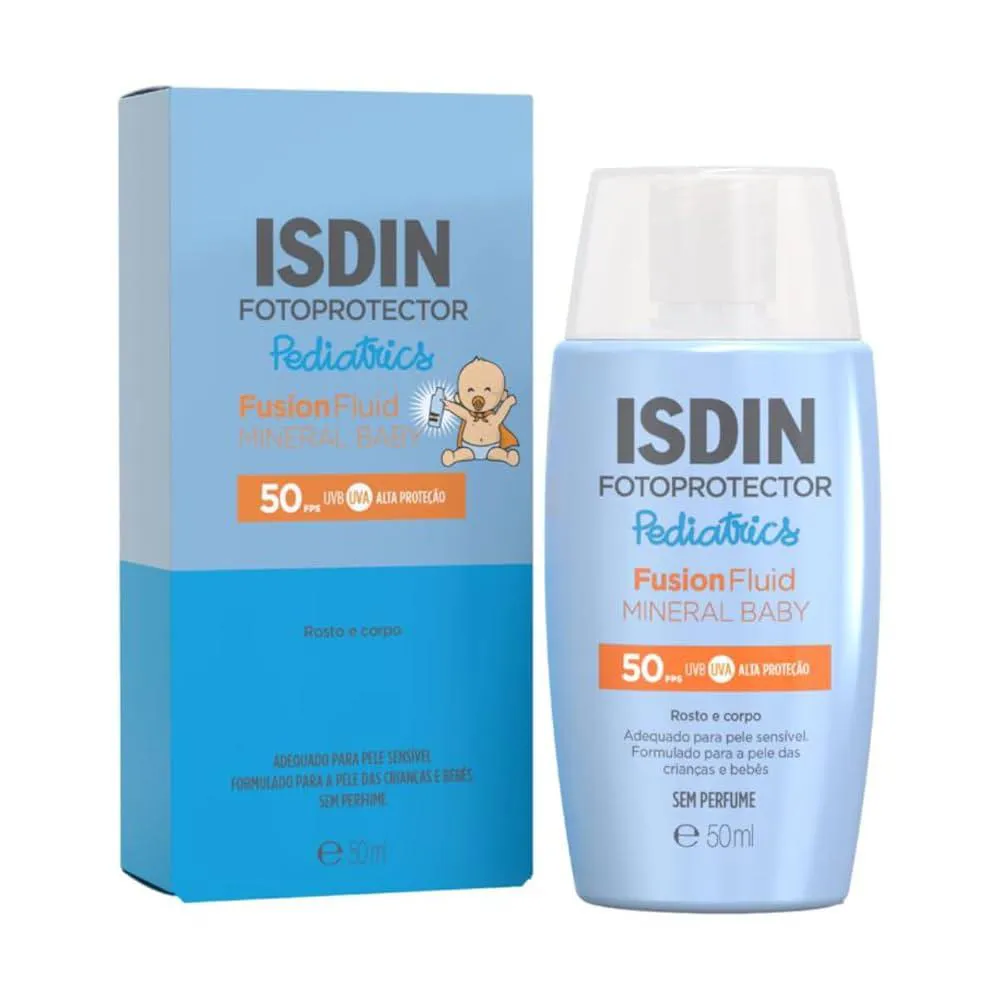 Protetor Solar Isdin Fusion Fluid Mineral Baby Pediatrics Fps50 – 50Ml