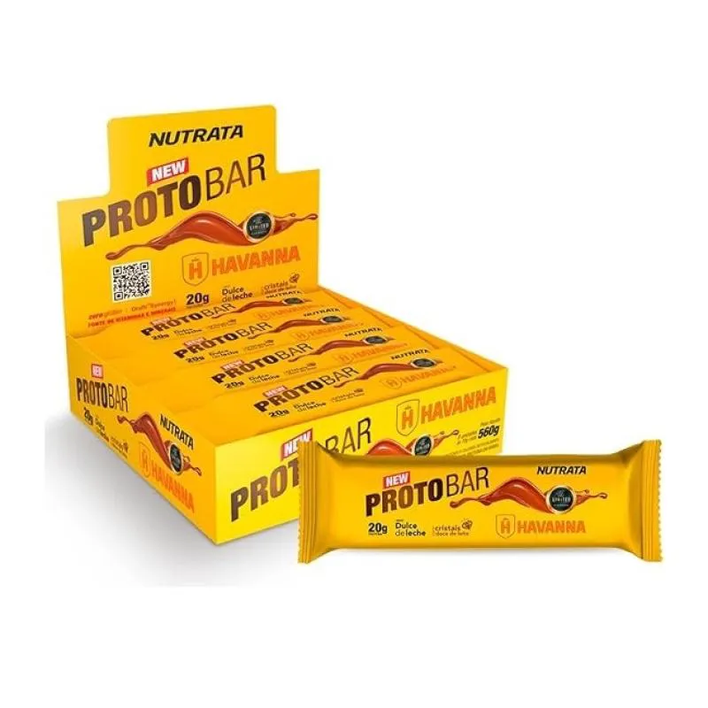 Protobar Whey Display – Sabor: Doce de Leite Havanna (9 Unid. 70g)