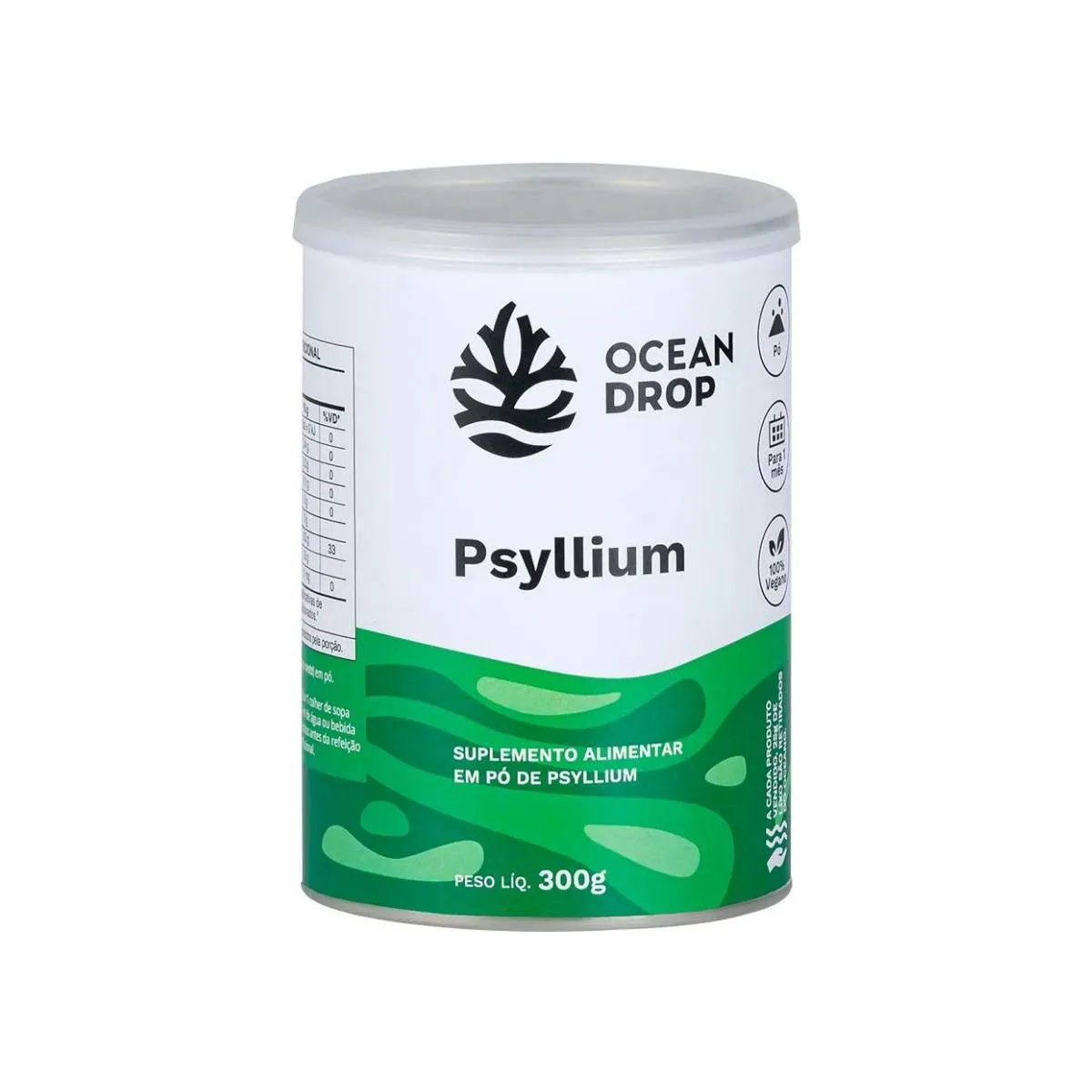 Psyllium Aminoácido em Pó Fonte de Fibras Natural Ocean Drop