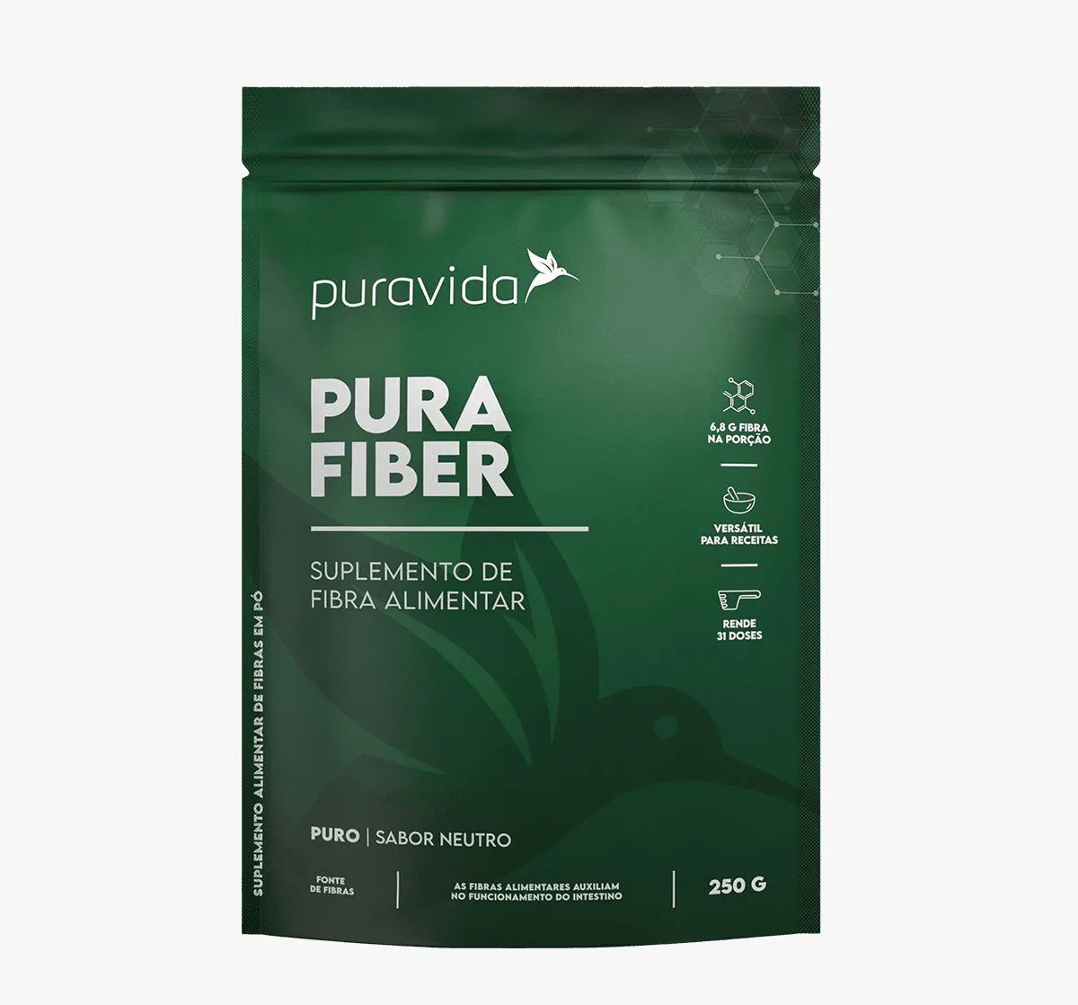 Pura Fiber – 250g- Fibra Alimentar- Pura Vida