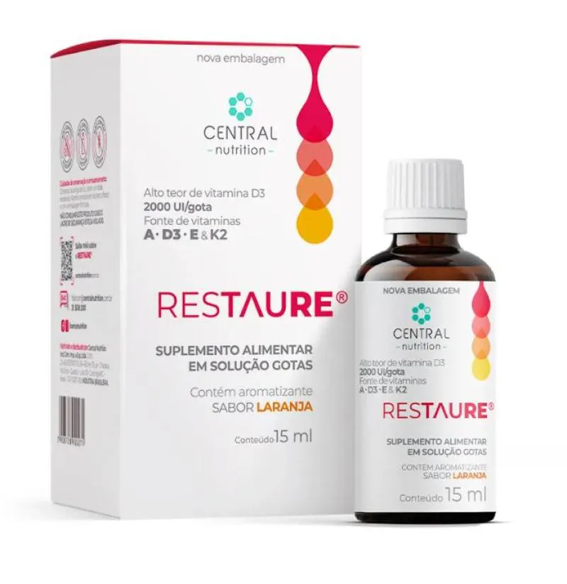 Restaure 15ml – Vitamina A, D3, e e K2 – Central Nutrition