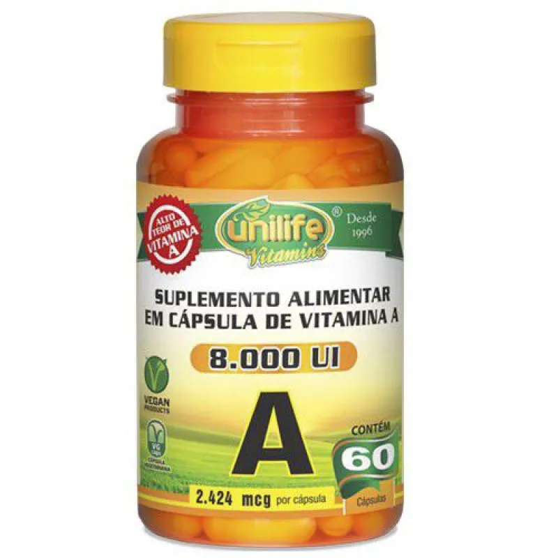 Retinol – Vitamina a 500mg 60 cápsulas – Unilife