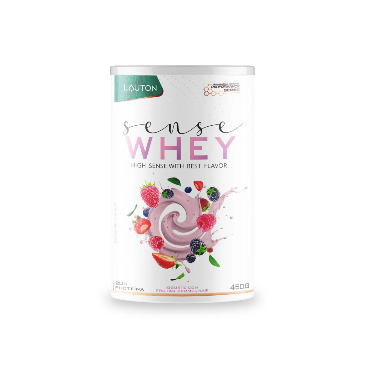 Sense Whey Lauton Performance Séries Iogurte com Frutas Vermelhas 450g