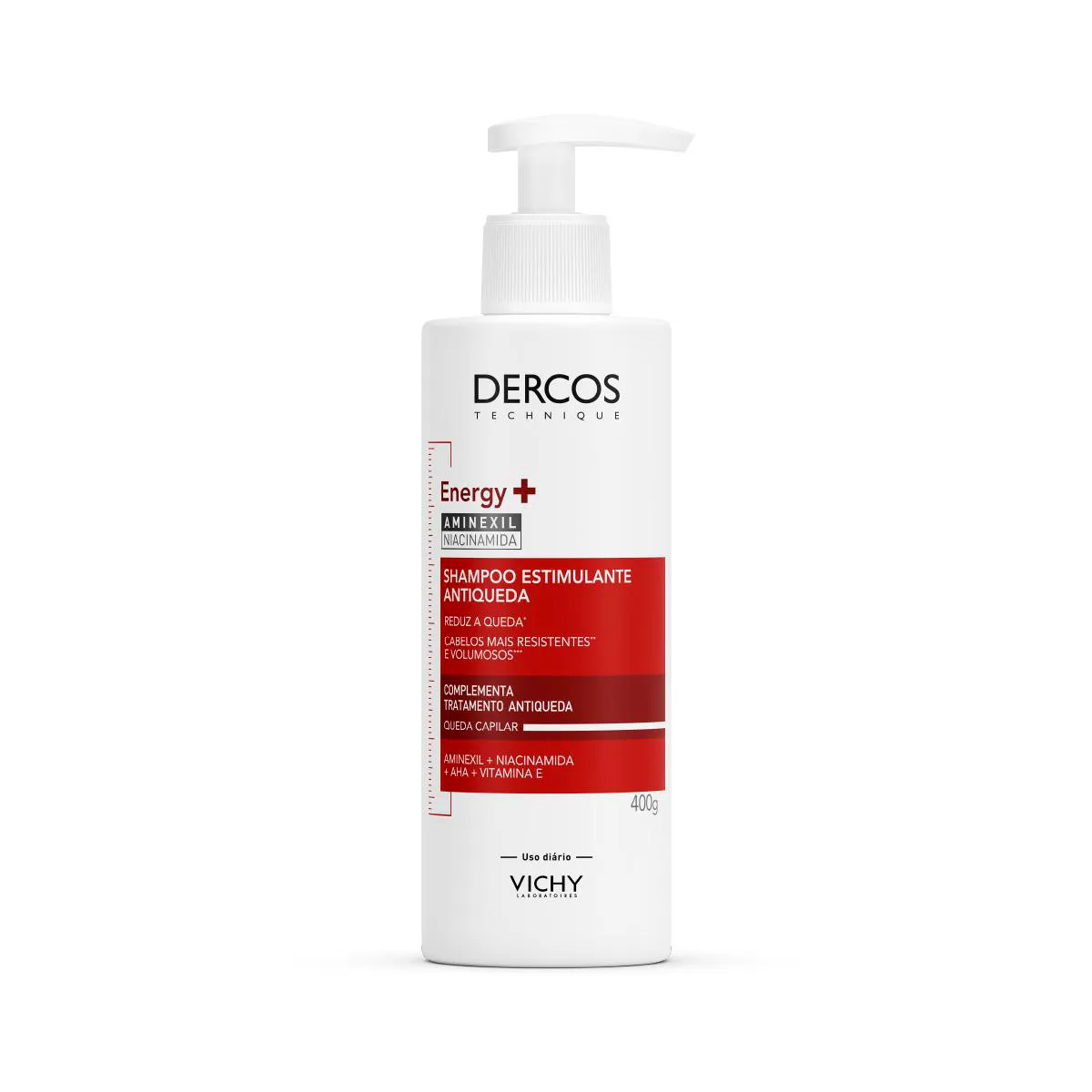 Shampoo Antiqueda Estimulante Vichy Dercos Energy+ Cabelos Fracos Antiqueda Premium com Aminexil, Niacinamida e Vitamina E 400g