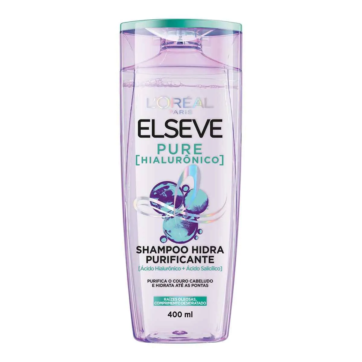 Shampoo L’Oréal Paris Elseve Pure [Hialurônico] Hidra Purificante Hidratação e Preenchimento com Ácido Hialurônico 400ml