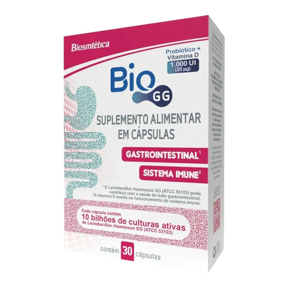 Suplemento Alimentar Bio Gg Lactobacillus Rhamnosus 30 Capsúlas