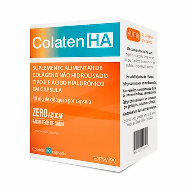 Suplemento Alimentar Colaten HA Colágeno Não Hidrolisado Tipo II – 60 cápsulas