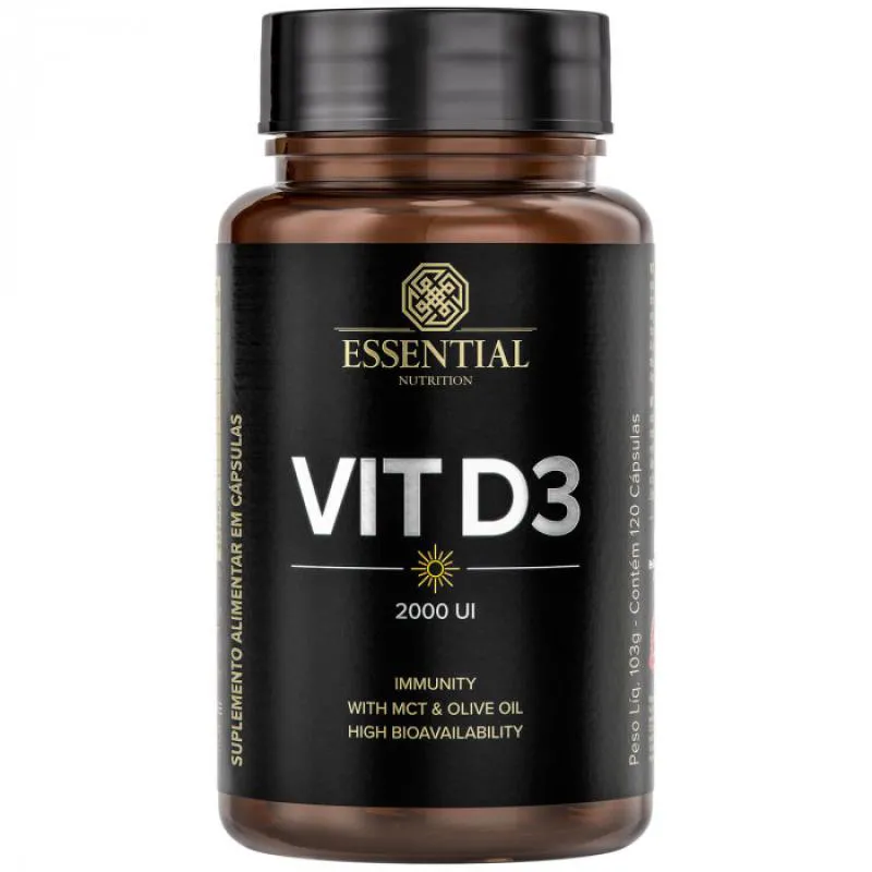 Vit D3 2000ui (120 Cápsulas) – Essential Nutrition