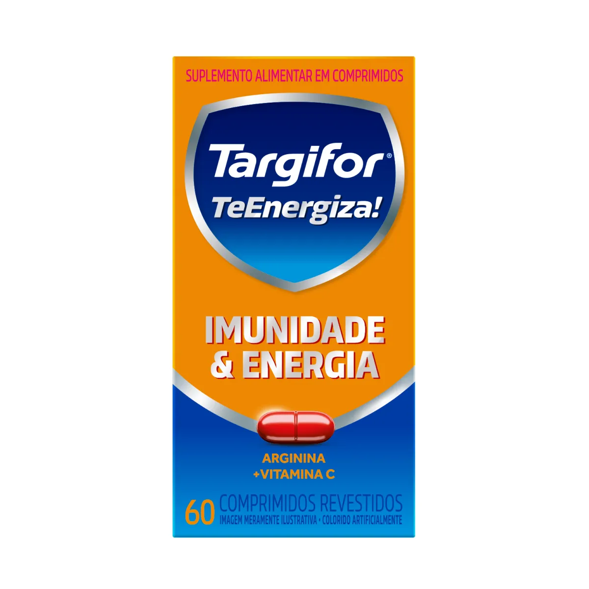 Vitamina C 500mg + Arginina 500mg Targifor TeEnergiza! 60 comprimidos