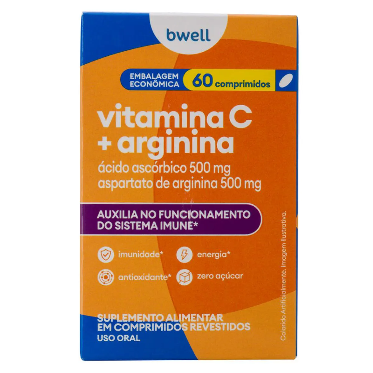 Vitamina C + Arginina Bwell 60 Comprimidos