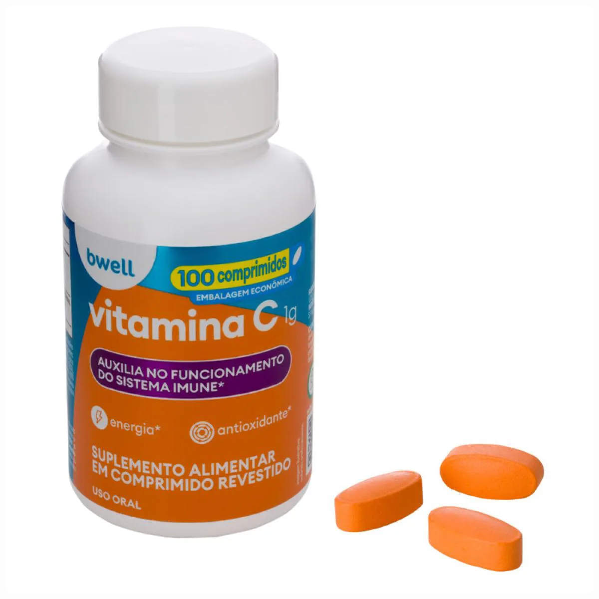 Vitamina C bwell 1g – 100 comprimidos