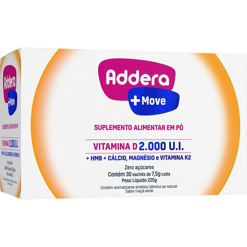 Vitamina D Addera + Move 2.000UI com 30 Sachês