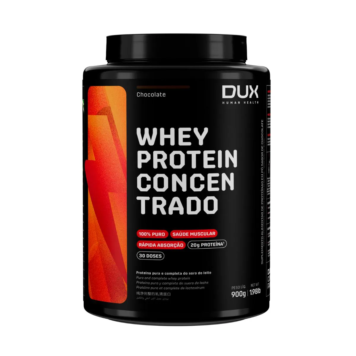 Whey Protein Concentrado Dux Nutrition Chocolate 900g