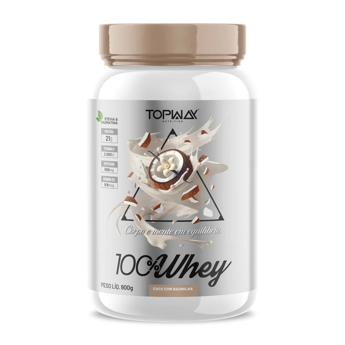 Whey Protein Topway 100% Concentrado Coco Com Baunilha 900g