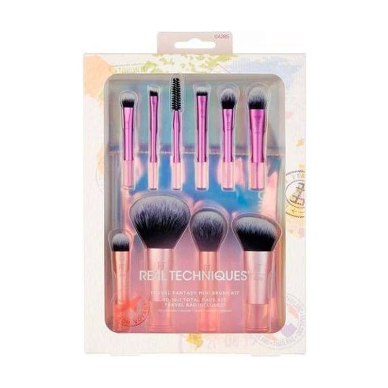 Real Techniques Kit - 10 Pincéis + Bolsa Travel Fantasy