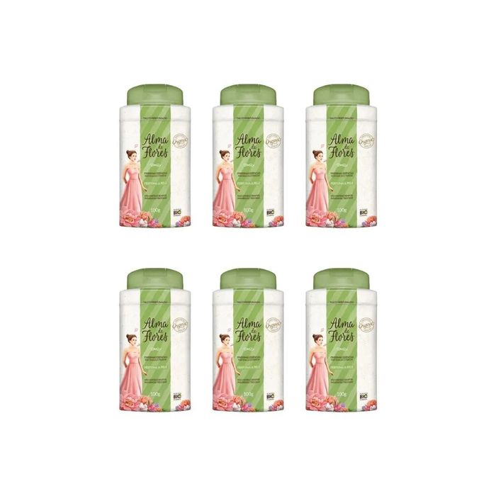 Talco Alma de Flores 100g Finiss Essencias Classico - Kit C6un