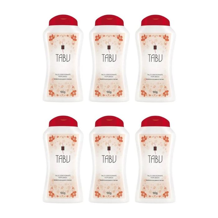 Talco Tabu 100g Tradicional - Kit C / 6un