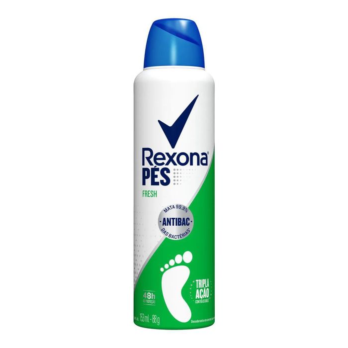 Desodorante para os pés Rexona Efficient Antibacterial 24h Aerosol com 153ml