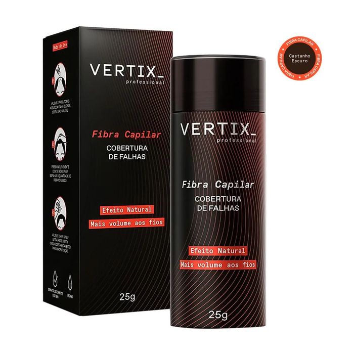 Vertix Professional Fibra Capilar Castanho Escuro 25g