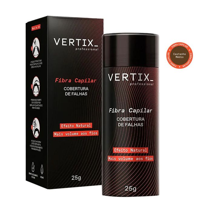 Vertix Professional Fibra Capilar Castanho Médio 25g
