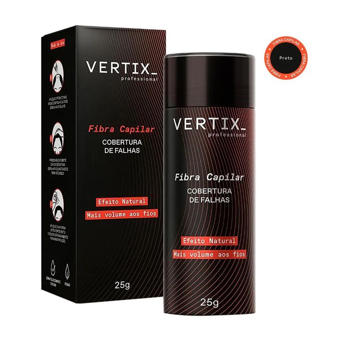Vertix Professional Fibra Capilar Preto 25g