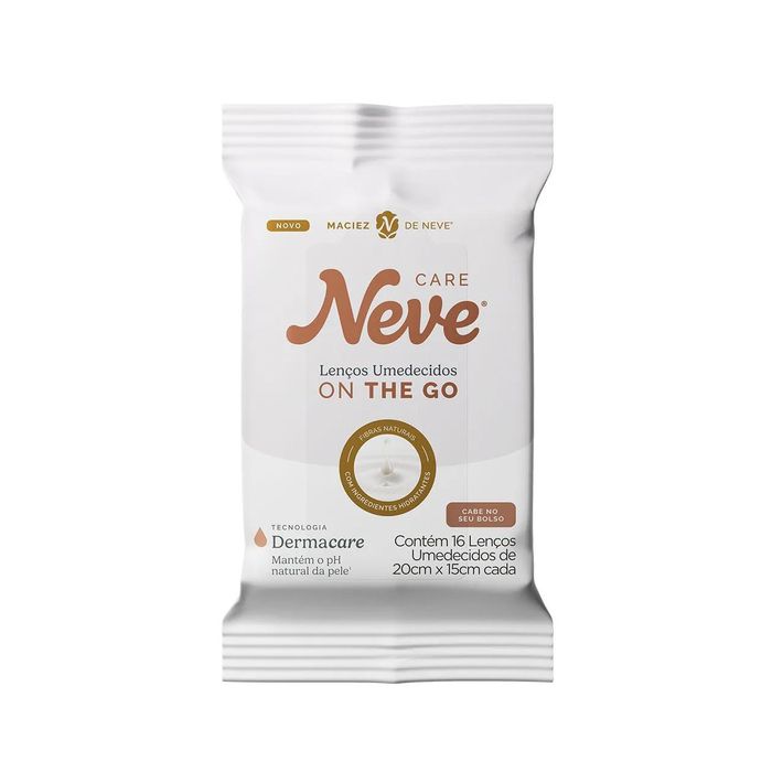Lenço Umedecido Neve Dermacare On The Go 16 Unidades