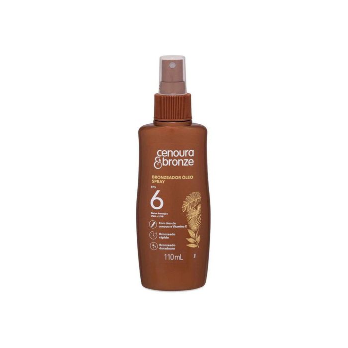 Óleo Bronzeador Cenoura & Bronze FPS 6 Óleo Spray 110ml