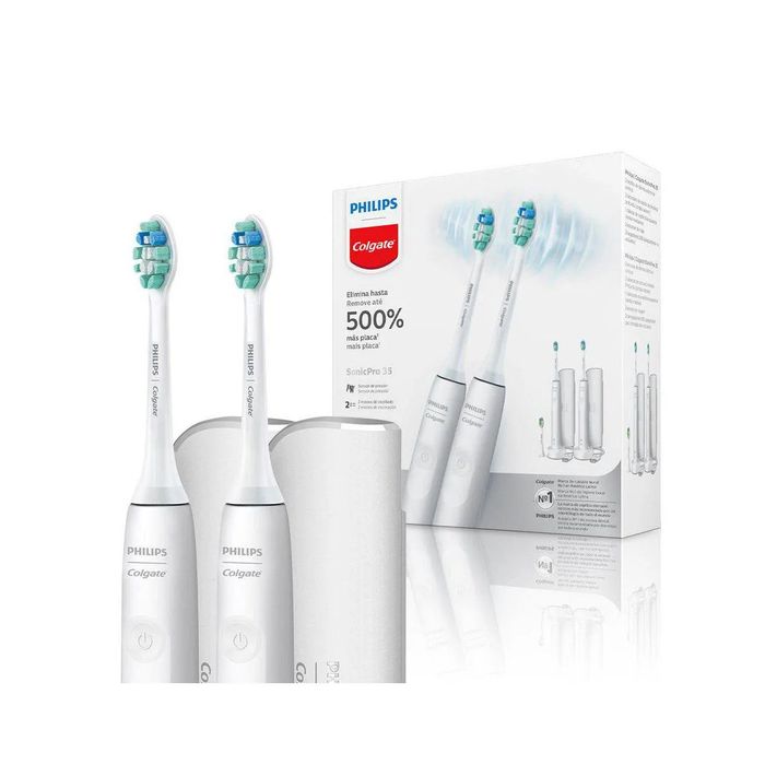 Escova de Dente Elétrica Philips Colgate Series 35 2 unidades