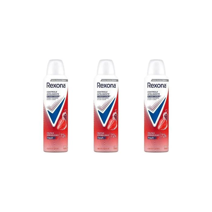 Desodorante Aero Rexona 150Ml Fem Frutas Vermelhas-Kit C/3Un
