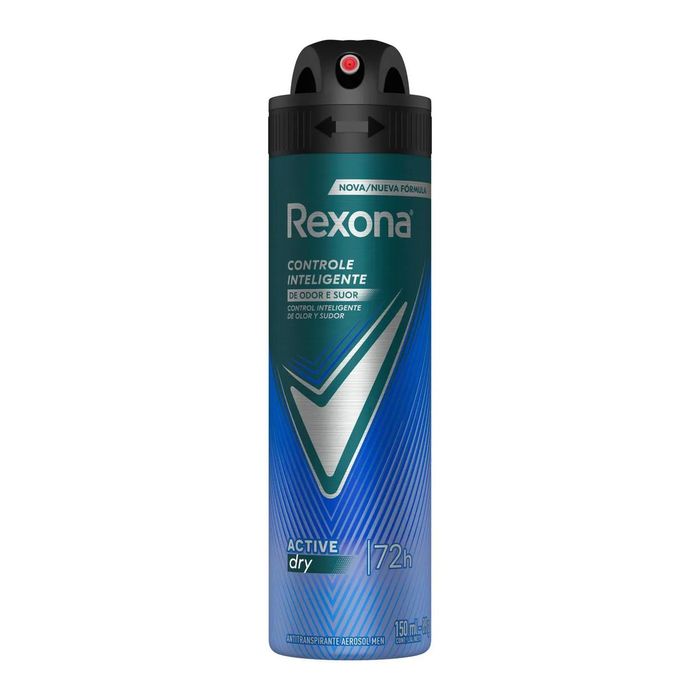 Desodorante Antitranspirante Aerosol Rexona Men Active Dry Masculino 72h 150ml