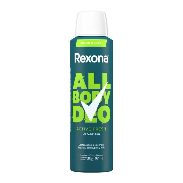 Desodorante Corporal Aerossol Rexona All Body Deo Active Fresh 150ml