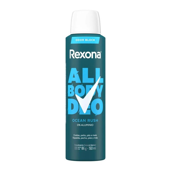 Desodorante Corporal Aerossol Rexona All Body Deo Ocean Rush 150ml