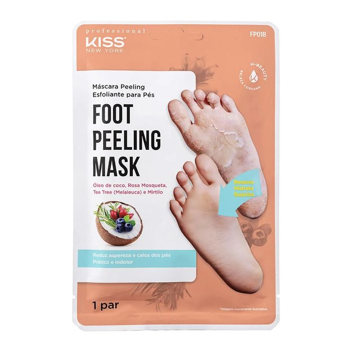 Máscara Esfoliante para os Pés Kiss Foot Peeling Mask 1 par