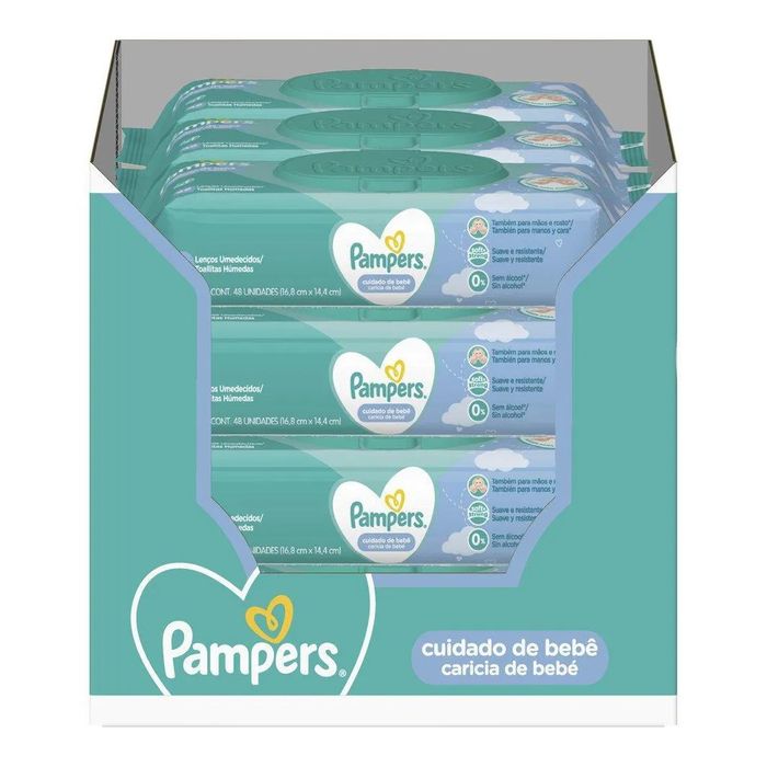 Lenços Umedecidos Pampers Carícia de Bebê 576un