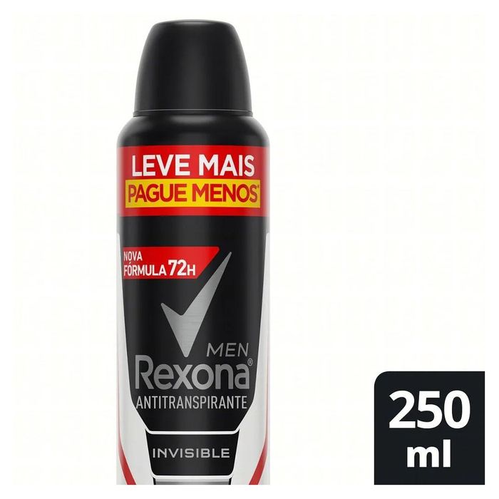 Desodorante Antitranspirante Aerosol Rexona Antibacterial Plus Invisible Feminino 72h 250ml