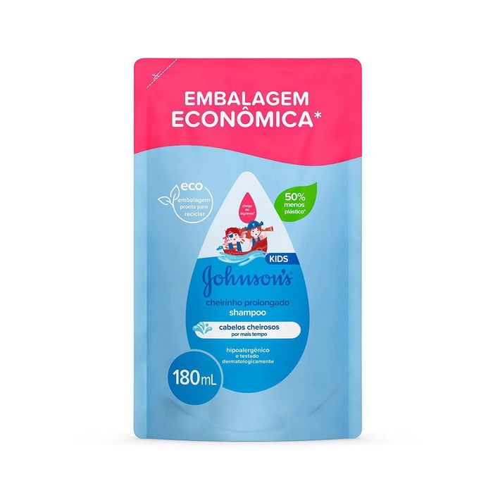 Refil Shampoo Johnson's Kids Cheirinho Prolongado 180ml