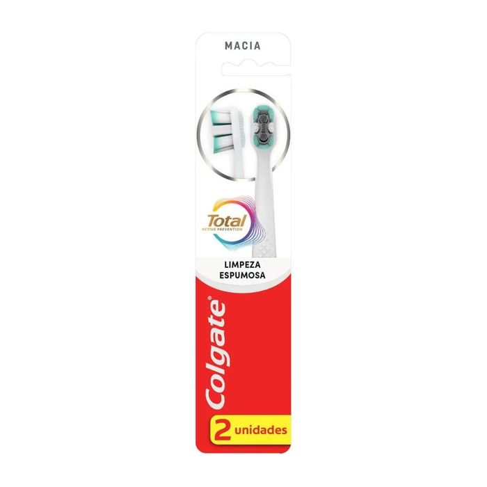 Escova De Dente Colgate Total Limpeza Espumosa 2 Unidades