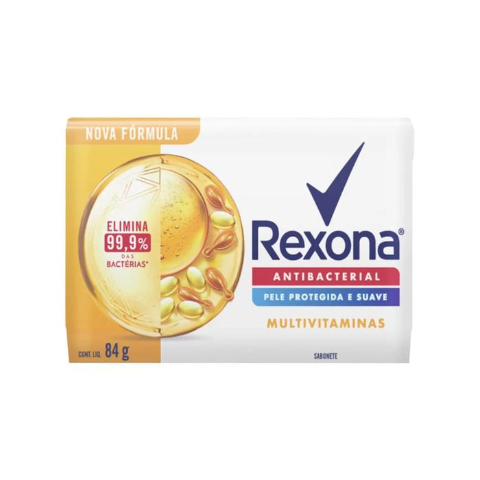 Sabonete Rexona Barra Antibacterial 84gr Multivitaminas