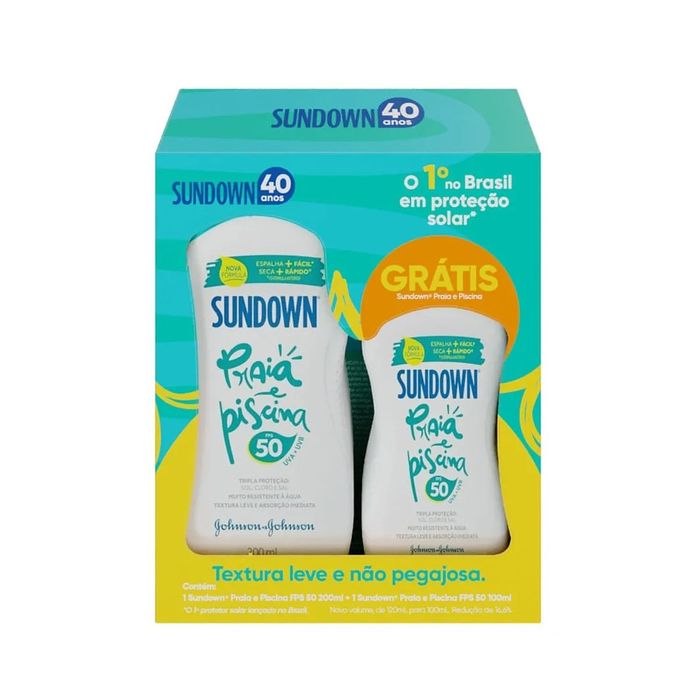 Protetor Solar Sundown Praia E Piscina 200+100ml Fps50