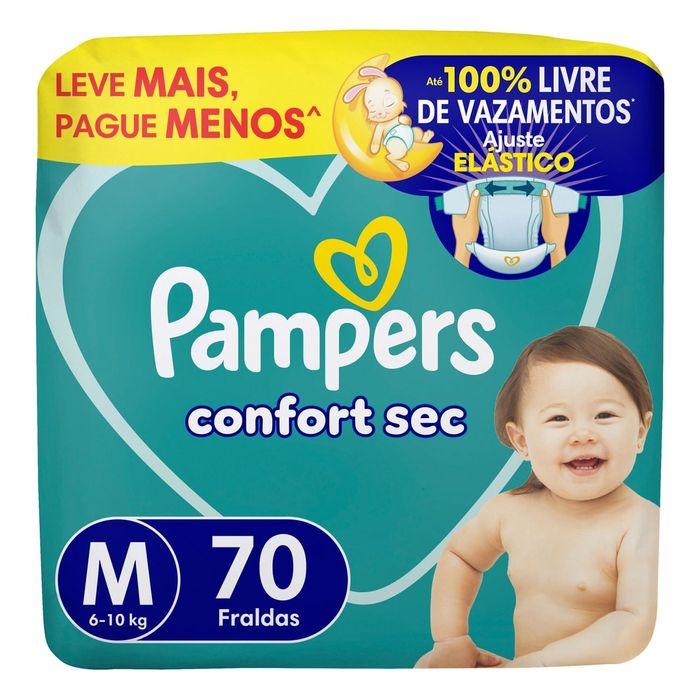 Fralda Pampers Confort Sec M 70 Unidades