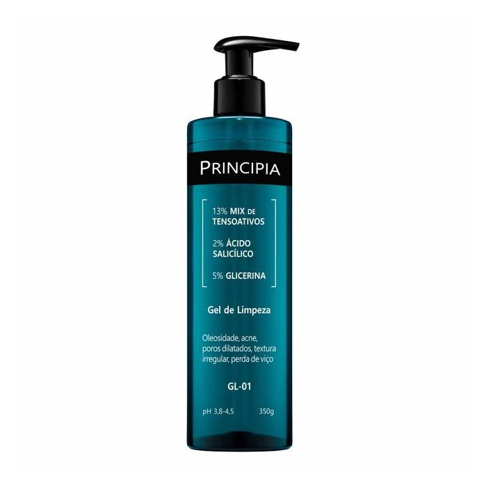 Gel de Limpeza Facial Principia GL-01 com Ácido Salicílico 2% e Glicerina 5% 350ml
