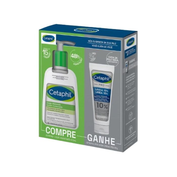 Kit Loção Hidratante Cetaphil 473ml 1 Unidade + Creme Restaurador para os Pés Cetaphil Pro Ureia 10% 60g 1 Unidade