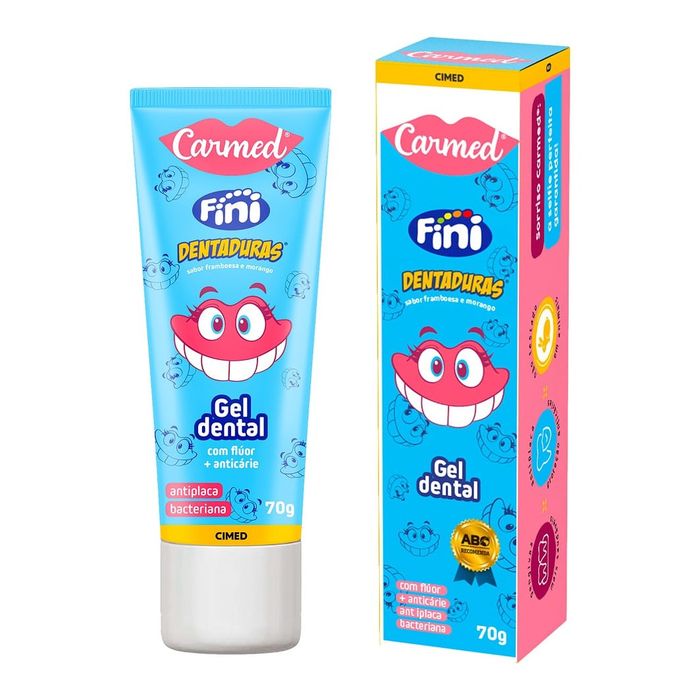 Gel Dental Carmed Fini Dentaduras Anticáries com Flúor 70g