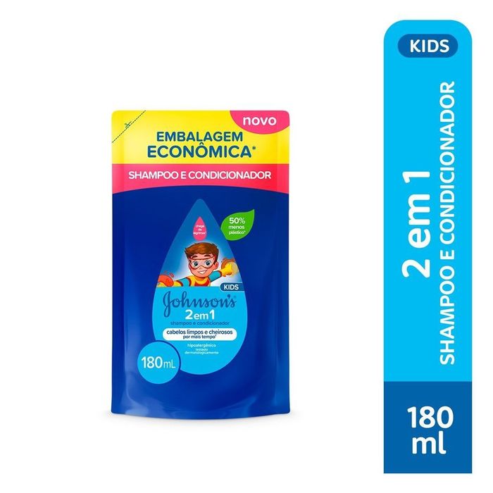 Shampoo e Condicionador Infantil Johnson's Baby 2 em 1 180ml