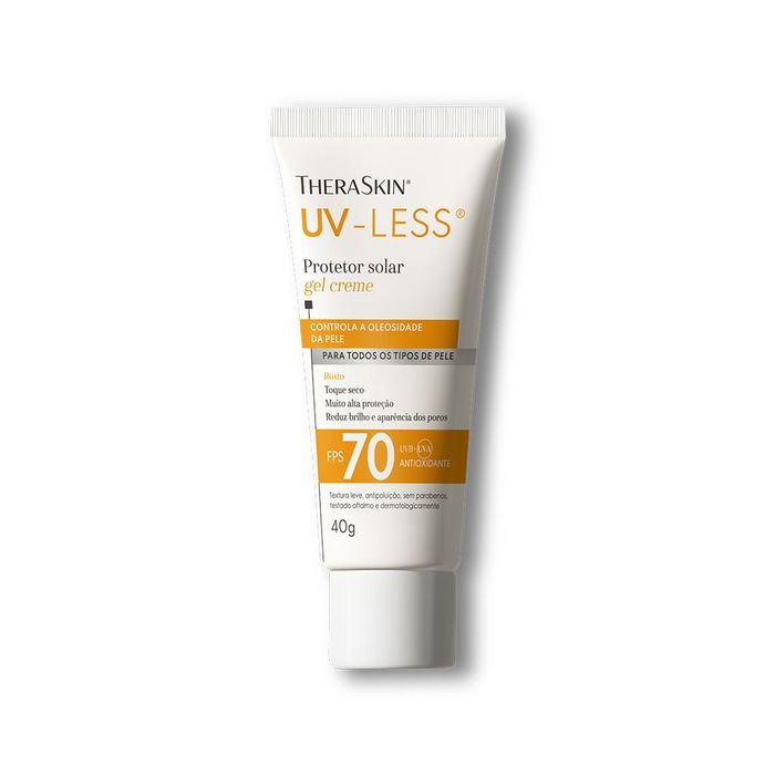 Protetor Solar Facial Theraskin Uv-Less Fps 70 Sem Cor 40g