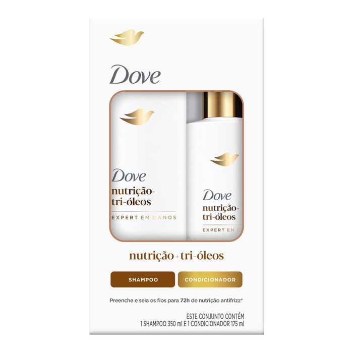 Kit Dove Nutrição + Tri-Óleos Shampoo 350ml + Condicionador 175ml