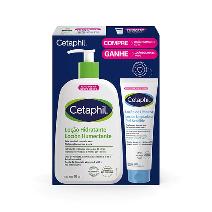 Kit Hidratação Corporal Cetaphil Loção Hidratante 473ml + Loção De Limpeza 100ml