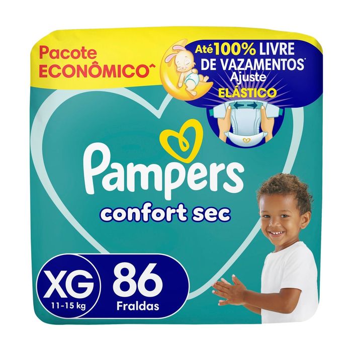Fralda Pampers Confort Sec Xg 86 Unidades