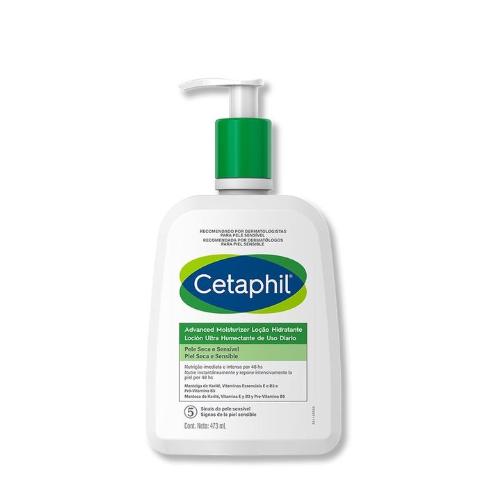 Loção Corporal Cetaphil Advanced Moisturizer Hidratante Peles Secas e Sensíveis 473ml